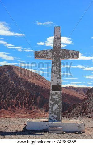 big cross near San Pedro de Atacama