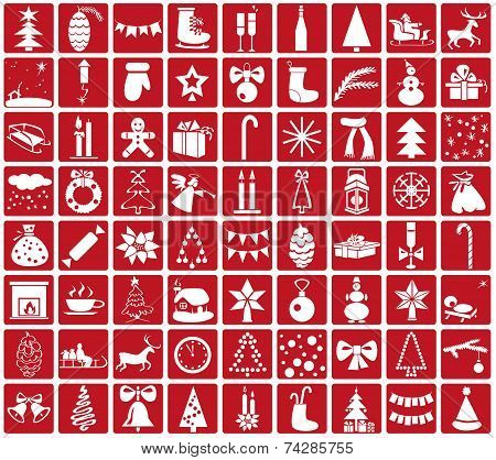 Icons Christmas And New Year