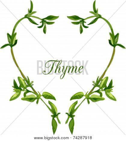 heart by sprigs of thyme