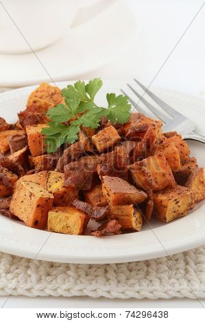 Smoky Roasted Sweet Potato And Bacon