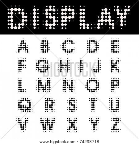 original vector halftone dotted raster font