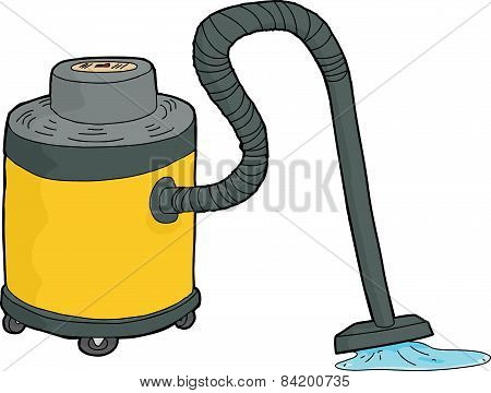 Wet-dry Vacuum Sucking Water