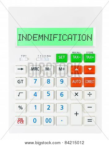 Calculator With Indemnification