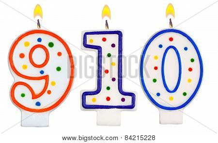 Candles Number Nine Hundred Ten