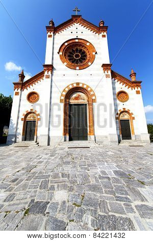 Church  In  The Mercallo     Closed Brick Tower  Lombardy