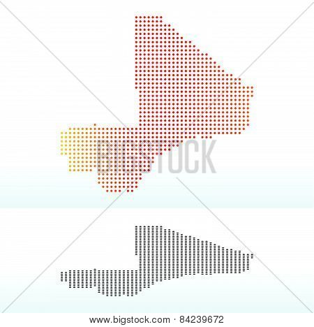 Map Of  Mali With Dot Pattern
