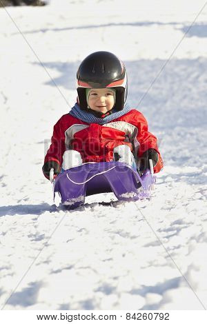 Baby On Sled