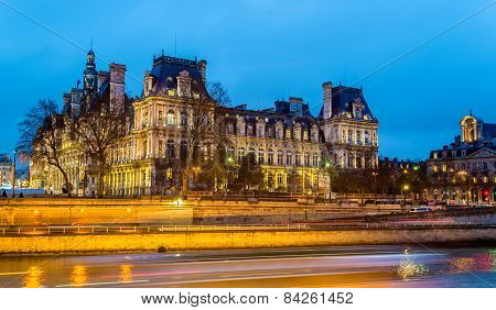 Hotel De Ville (city Hall) Of Paris - France