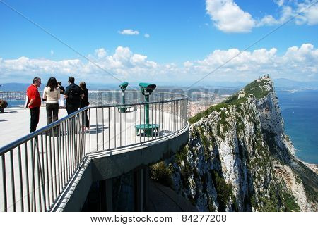 View platform and the rock of Gibraltar.