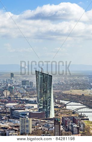 The New Seat Of The European Central Bank In Frankfurt