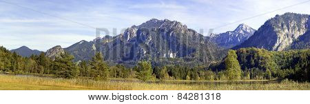 Panorama Of The Bavarian Alps.