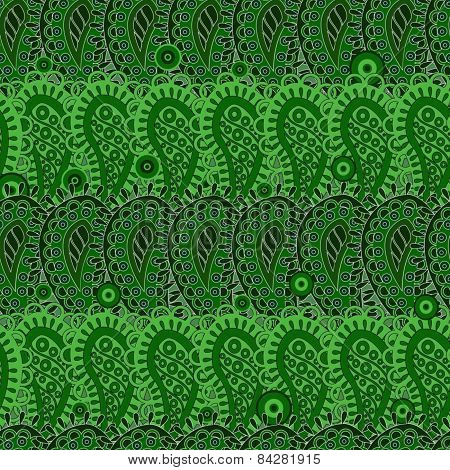Doodle Paisley Seamless Pattern