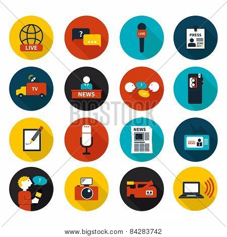 Journalism Icons Set