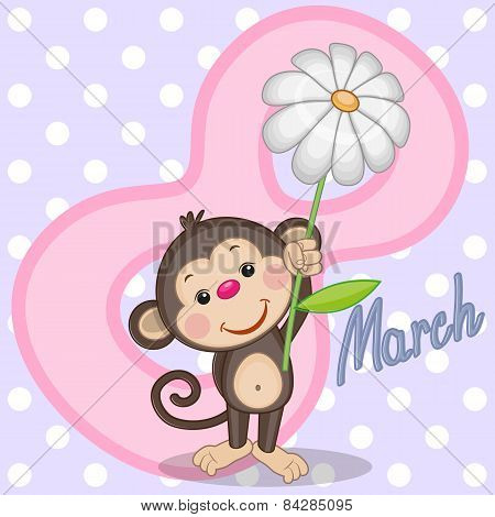 Monkey With Flower