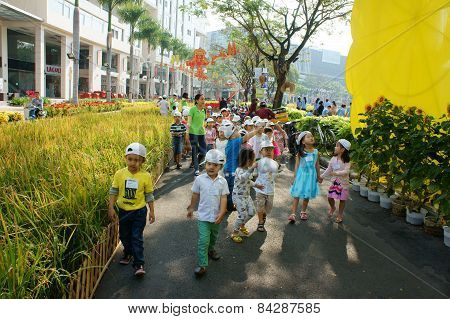 Asian Kid, Outdoor Activity, Vietnamese Preschool Children