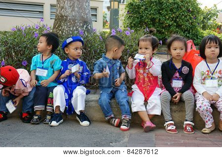 Asian Kid, Outdoor Activity, Vietnamese Preschool Children