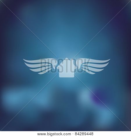house icon on blurred background