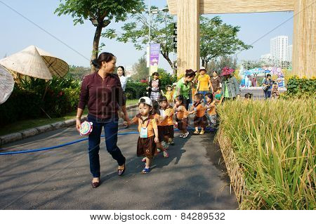 Asian Kid, Outdoor Activity, Vietnamese Preschool Children