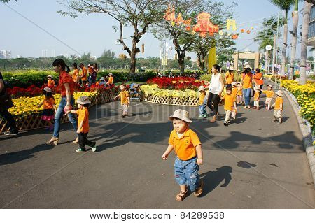 Asian Kid, Outdoor Activity, Vietnamese Preschool Children