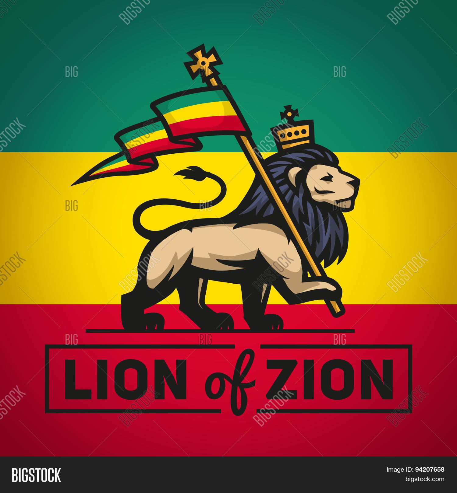 Judah Lion Rastafari Vector & Photo (Free Trial) | Bigstock