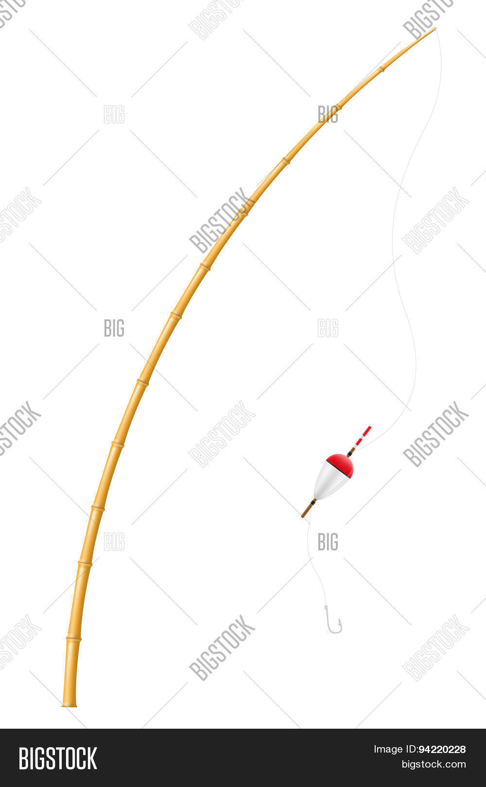 Bamboo Fishing Rod Vector & Photo (Free Trial) Bigstock