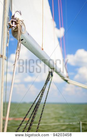 Sea Concepts: Mast Of The Yacht On Sea