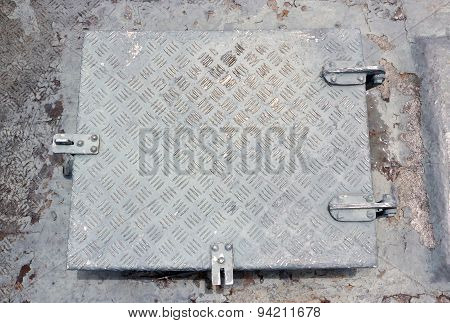 Room with an iron door