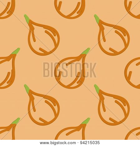 Onions Seamless Pattern Kid's Style Hand Drawn