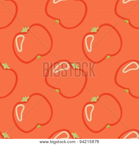 Tomato Seamless Pattern Kid's Style Hand Drawn