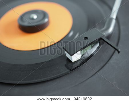Vinyl Record On Turntable