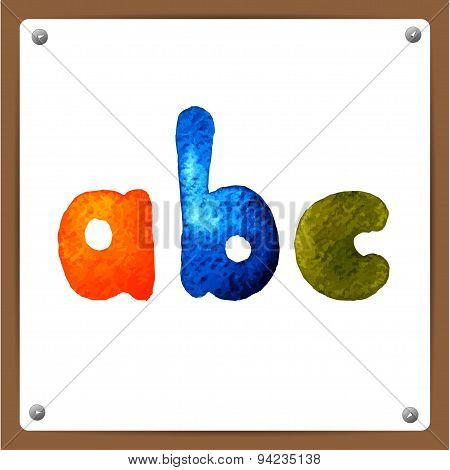 Wector watercolor hand-draw colorful alphabet