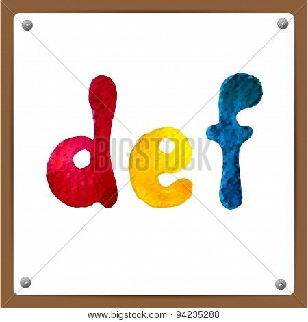Wector watercolor hand-draw colorful alphabet