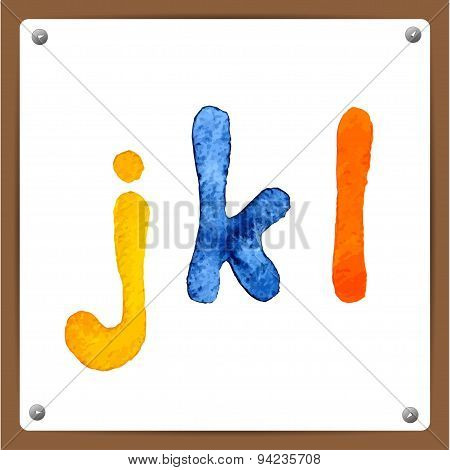 Wector watercolor hand-draw colorful alphabet