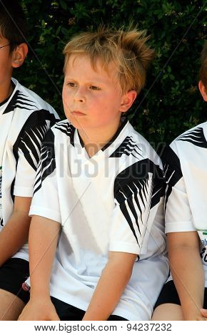 Boy Is Looking Angry And Sad From Soccer Playing Because They Are Not The Winners