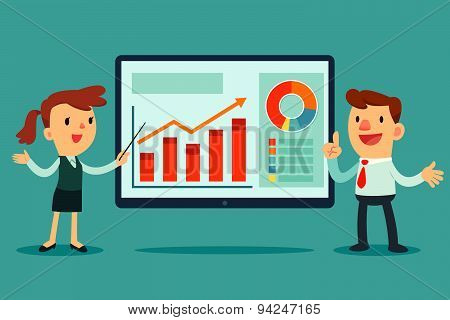 Two Business People Giving Presentation