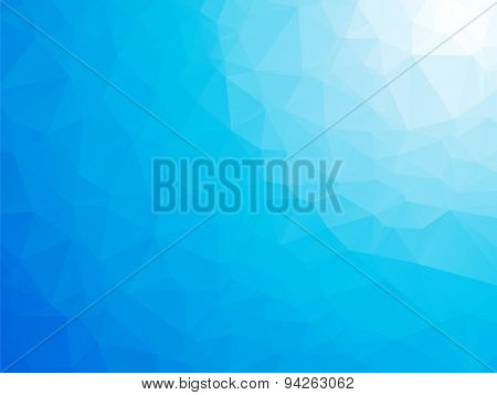 Abstract Triangular Blue White Winter Background