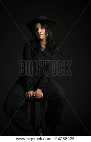 Woman In A Cowboy Hat