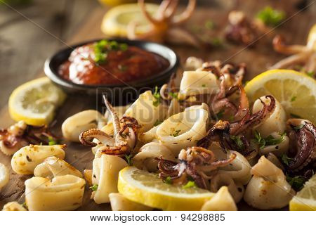 Homemade Fresh Grilled Calamari