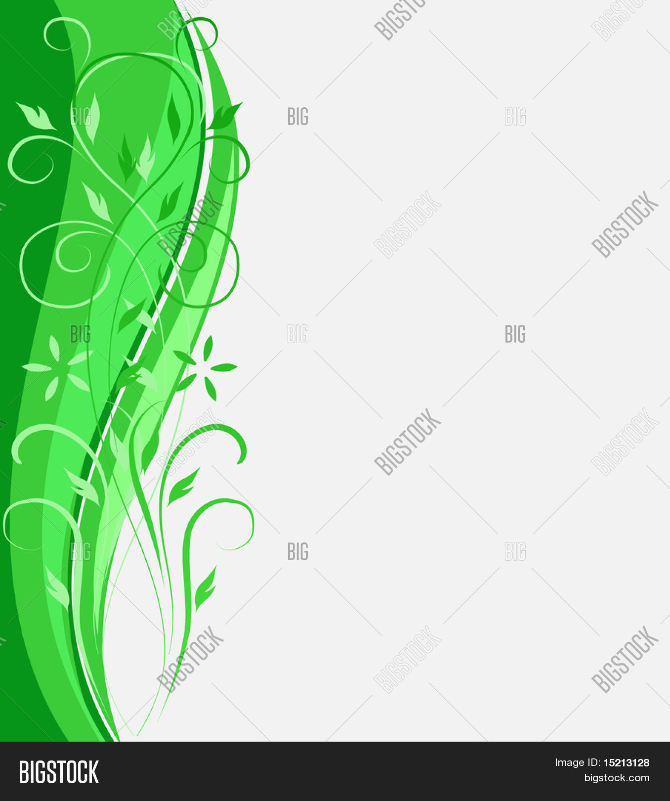 Vector Green Floral Vector & Photo (Free Trial) | Bigstock