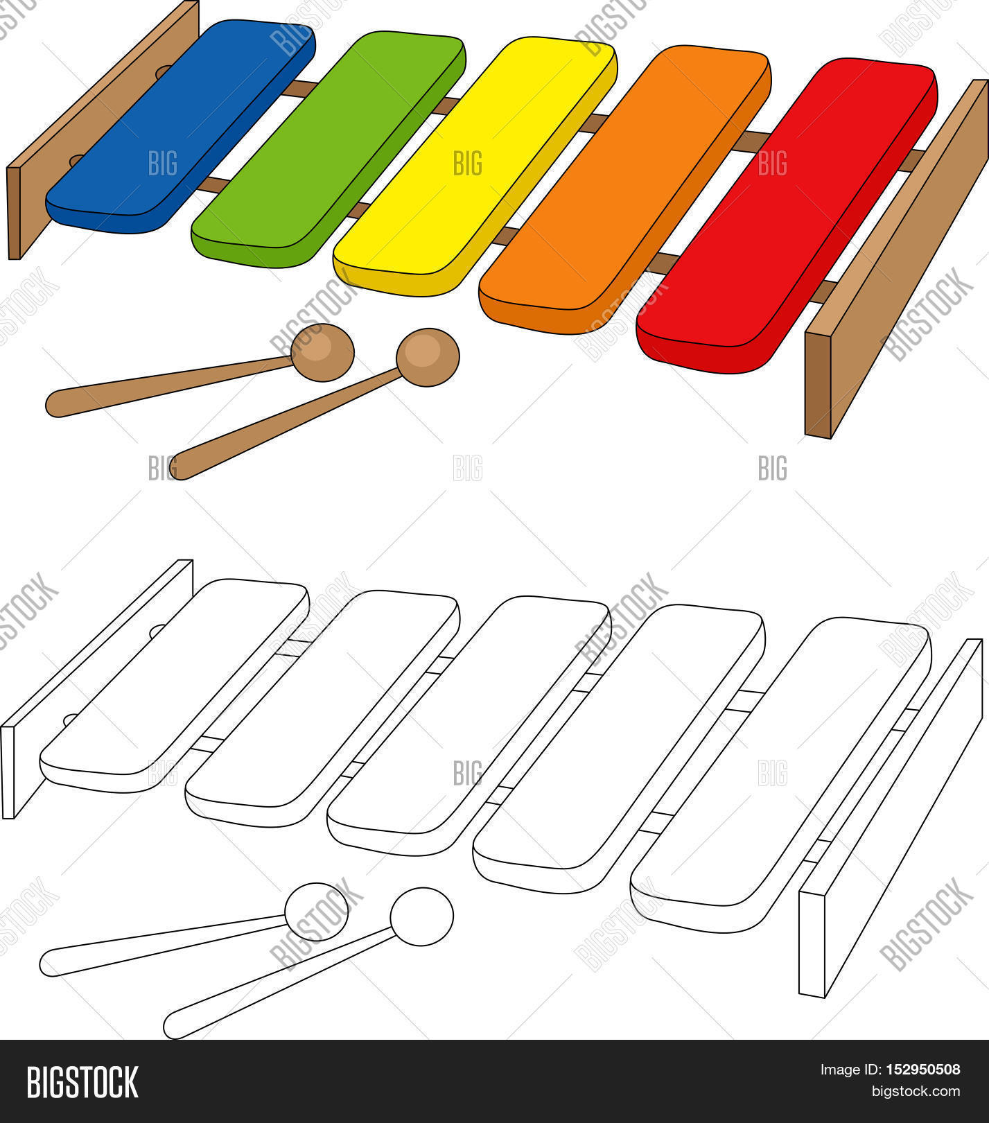 Cartoon Xylophone Vector & Photo (Free Trial) Bigstock