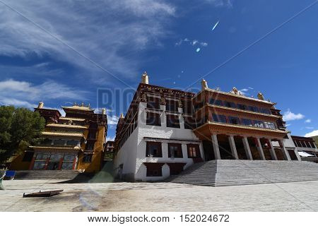 Beautiful view of the Lama temple in China