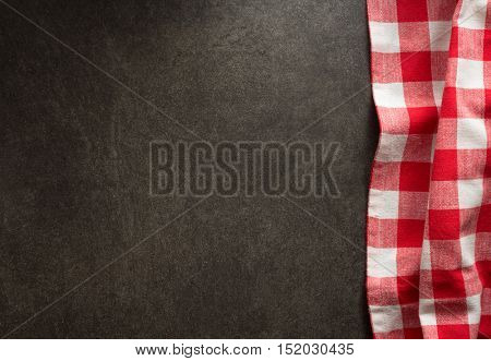 napkin on dark  table background