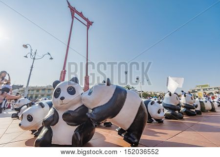 Pandas are made from recycled materials .