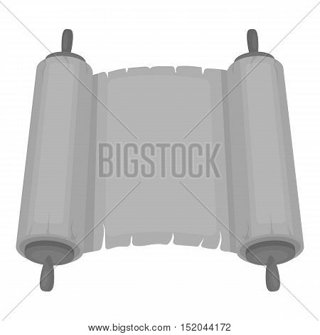 Tanakh icon in monochrome style isolated on white background. Religion symbol vector illustration.
