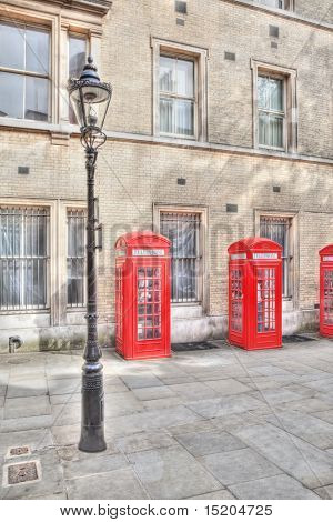 Fotografia czerwony telefon pola w Londynie