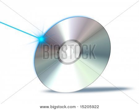 Eine Abbildung von einer Blu-Ray-dvd-cd-rom