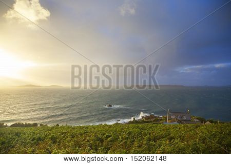 Samson at sunset from St Mary's, Isles of Scilly, England