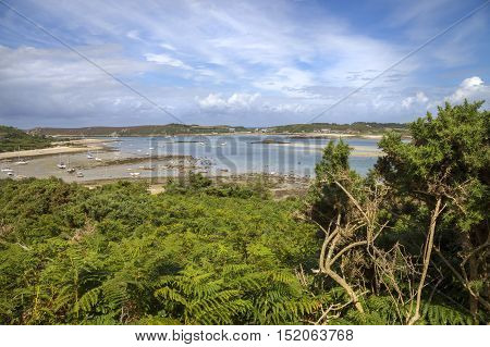Looking towards New Grimsby from Bryher, Isles of Scilly, England