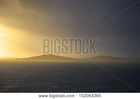 Samson at sunset from St Mary's, Isles of Scilly, England