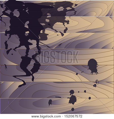 Wooden frame design with stains paint and place for text. Wallpaper background for your content. Eps 10 stock vector illustration